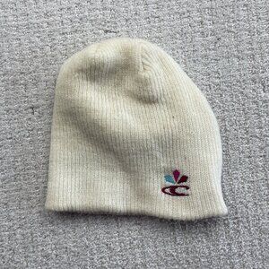 Y2K O'Neill Beanie Cap Winter Snowboarding / Ski Off-White Cream Skater
